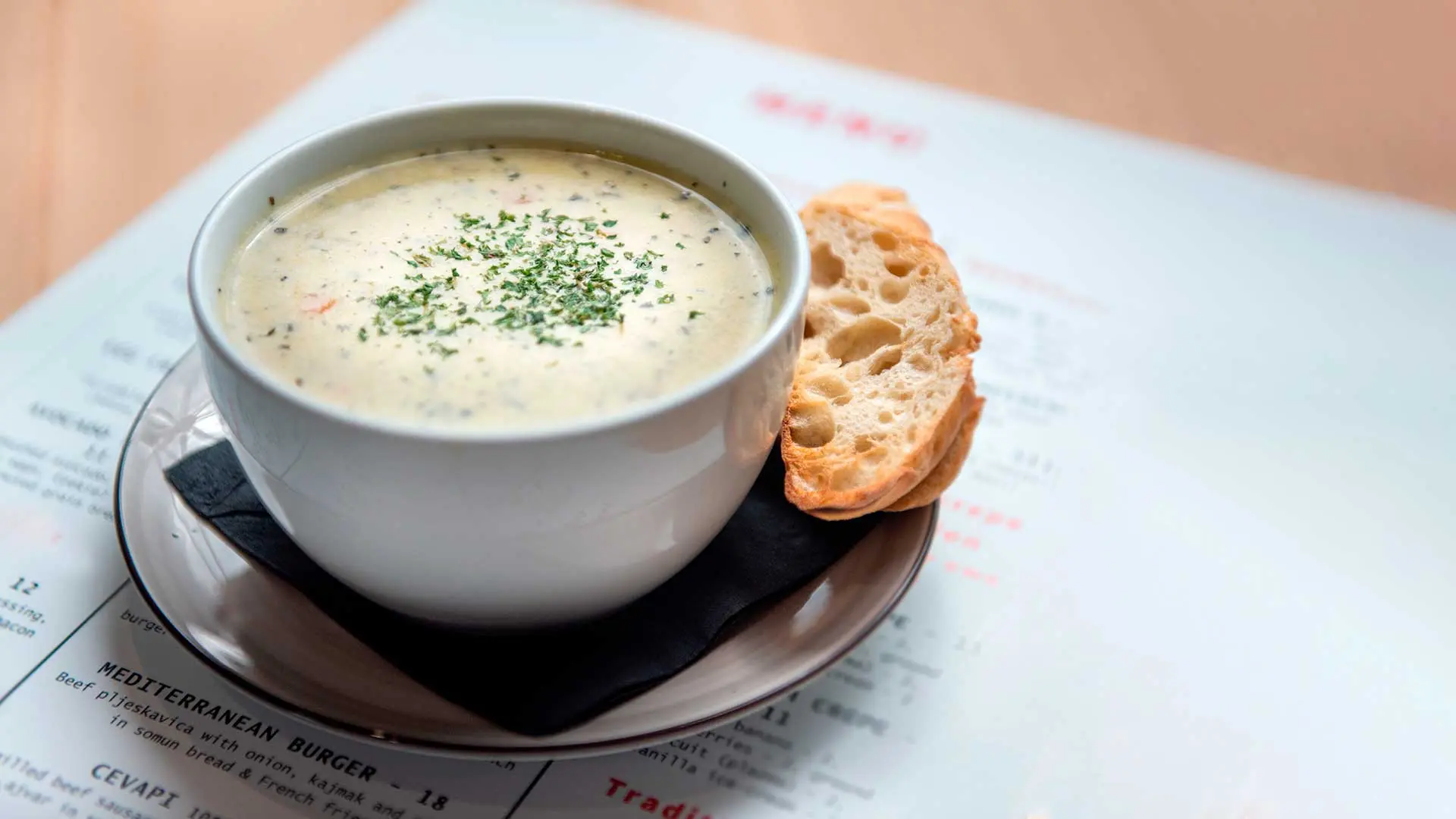 A warm bowl of soup at Café Korzo